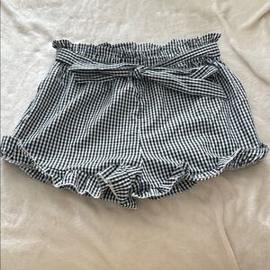 SHEIN Gingham Ruffle Women's Shorts